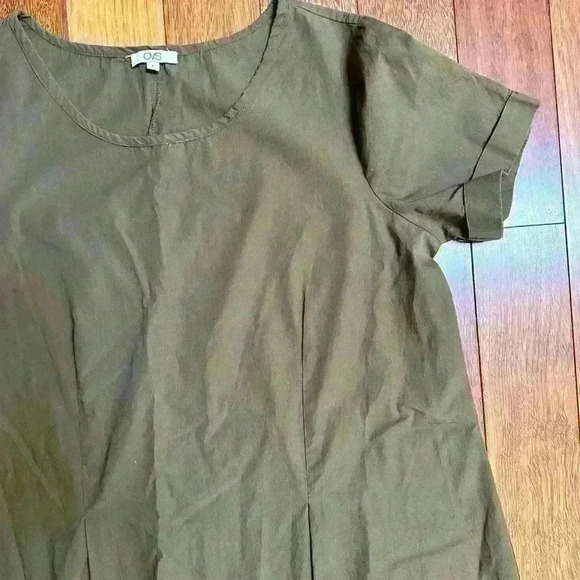 OVS |  Cotton green short sleeve mini dress size large - Picture 3 of 6